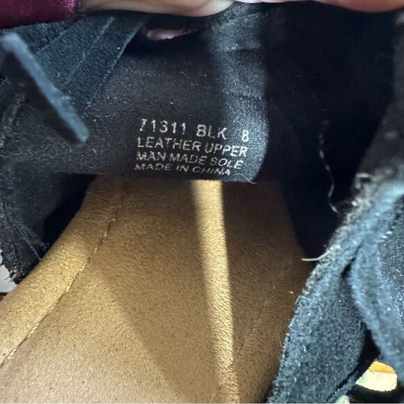 Minnetonka Ashley Sue Fringe Suede Leather Espadrille Wedge Sandals - Picture 9 of 11